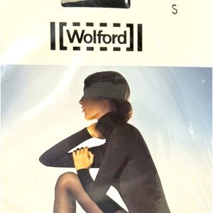 Wolford Black Pattern Tights Size S NWT
